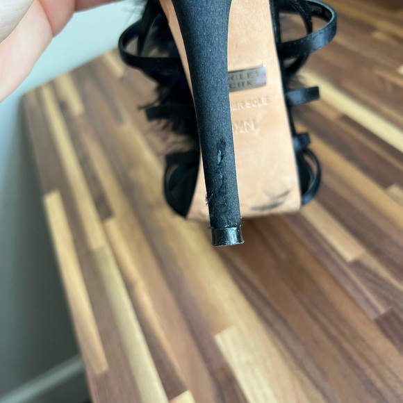 Feather strap stilettos perfect for bachelorette party or wedding - Picture 3 of 8